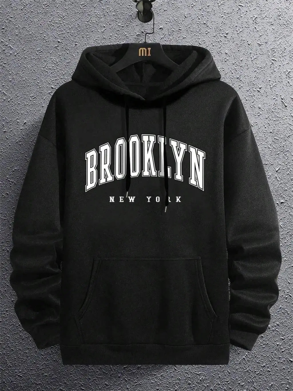 Brooklyn New York Printing Men Hoody O-Neck All Match Loose Comfortable Sweatshirt Fashion Fleece Basic Hoodie Autumn Clothes